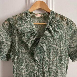 Vintage 1940s Peck & Peck Paisley Day Dress – Size Medium